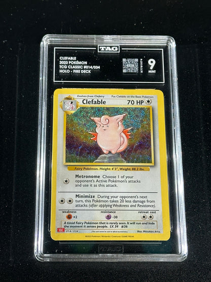 Pokemon Clefable 014/034 Holo TCG Classic TAG 9 Mint