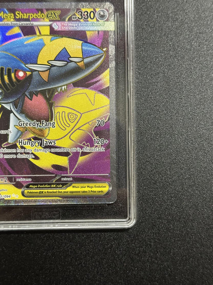 Mega Sharpedo ex 113/094 - bottom right corner