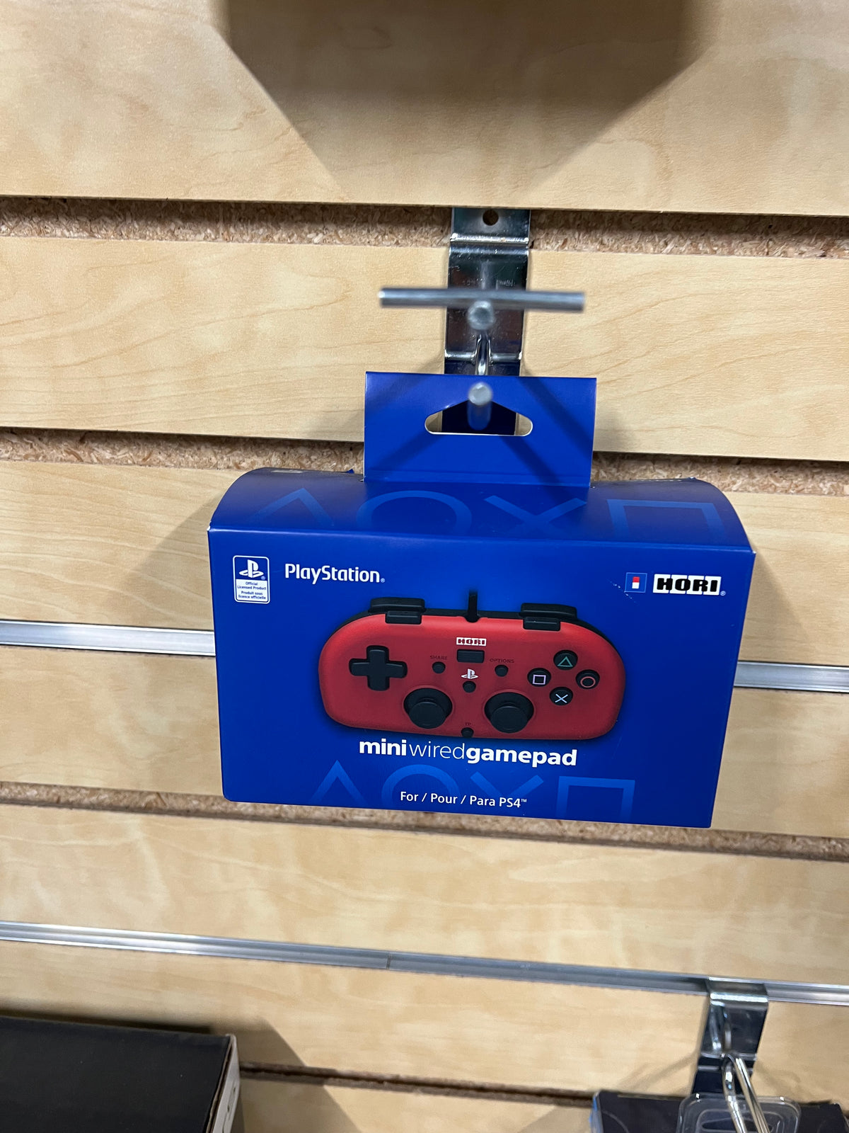 HORI Mini Wired Gamepad Red Controller For PS4