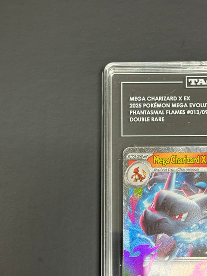 Pokemon Mega Charizard X ex 013/094 Double Rare Phantasmal Flames TAG 10 Gem Min