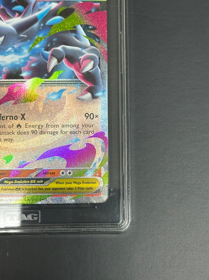 Pokemon Mega Charizard X ex 013/094 Double Rare Phantasmal Flames TAG 10 Gem Min