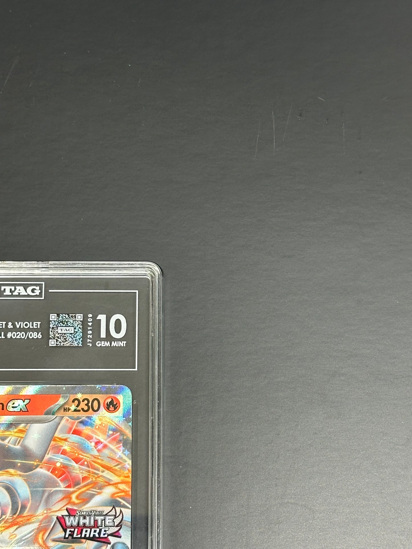 Pokemon Reshiram ex 020/086 Promo Ultra Rare White Flare TAG 10 Gem Mint