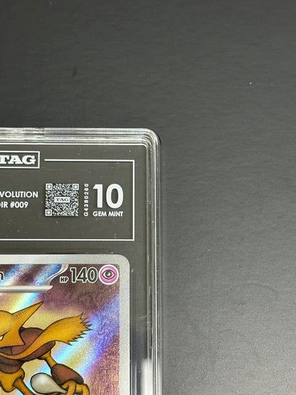 Pokemon Alakazam 009 Black Star Promo Mega Evolution ETB TAG 10 Gem Mint