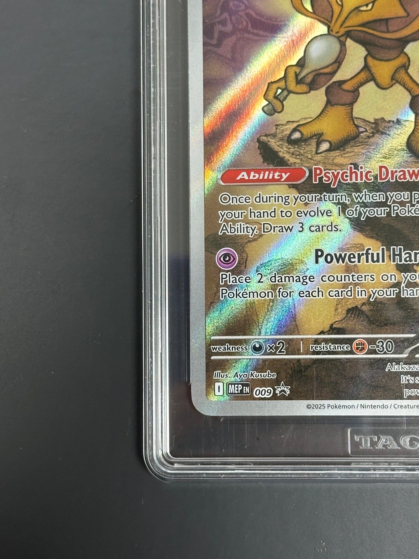 Pokemon Alakazam 009 Black Star Promo Mega Evolution ETB TAG 10 Gem Mint
