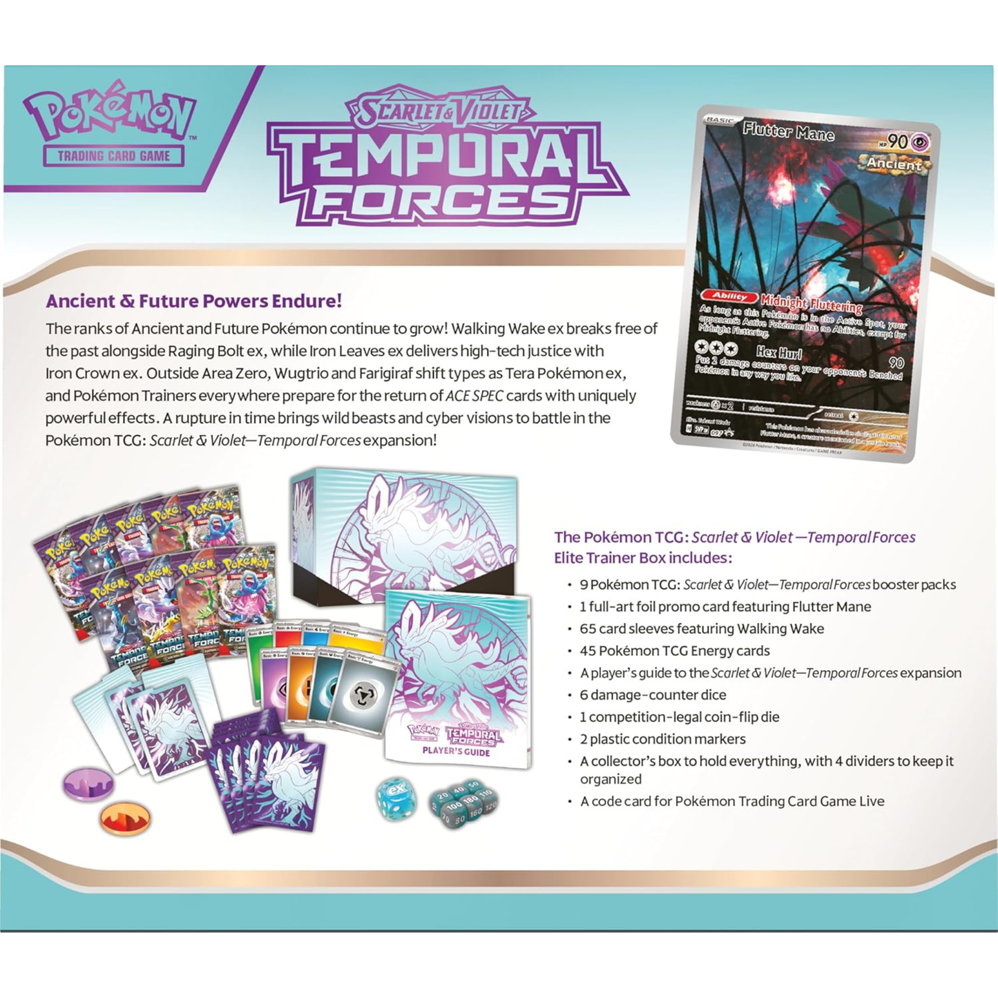 Pokémon TCG: Scarlet & Violet Temporal Forces Elite Trainer Box (Walking Wake)
