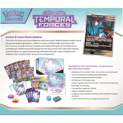 Pokémon TCG: Scarlet & Violet Temporal Forces Elite Trainer Box (Walking Wake)