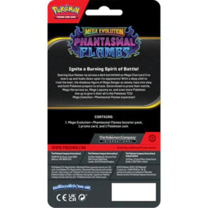 Pokemon TCG: Mega Evolution Phantasmal Flames Single Pack Blister (1 promo at random)