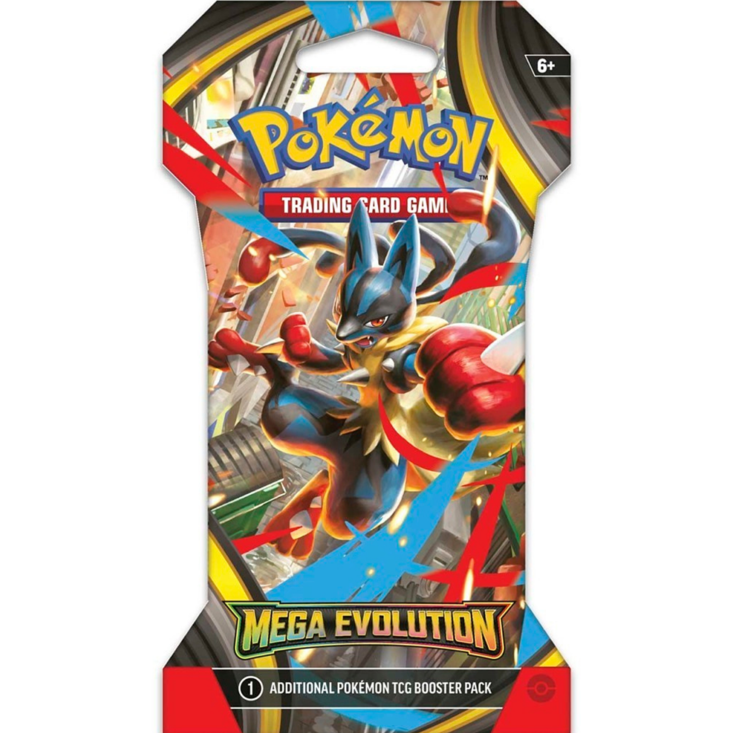 Pokémon TCG: Mega Evolution Sleeved Booster Pack (Lucario) - 10 Cards