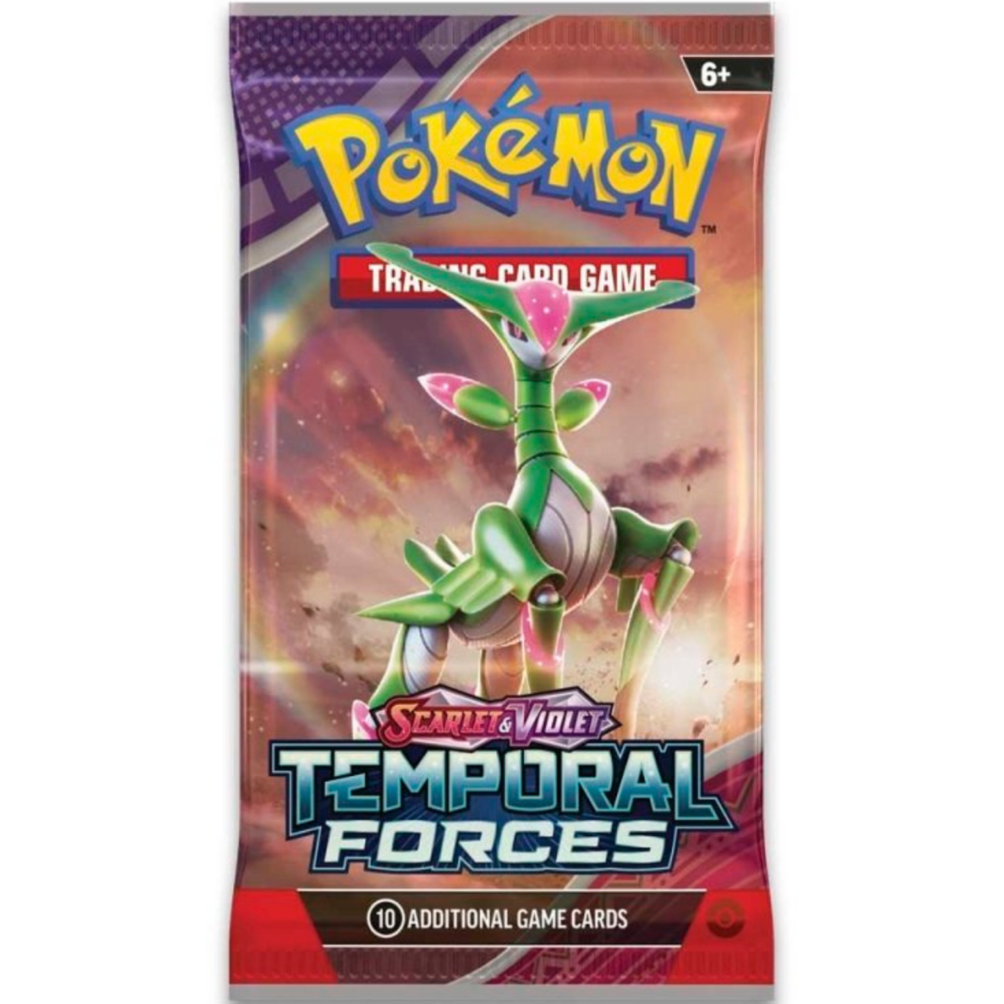 Pokémon TCG: Scarlet & Violet-Temporal Forces Booster Pack (10 Cards) - Iron Leaves ex