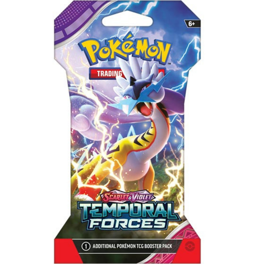 Pokémon TCG: Scarlet & Violet-Temporal Forces Sleeved Booster Pack (10 Cards) - Raging Bolt ex