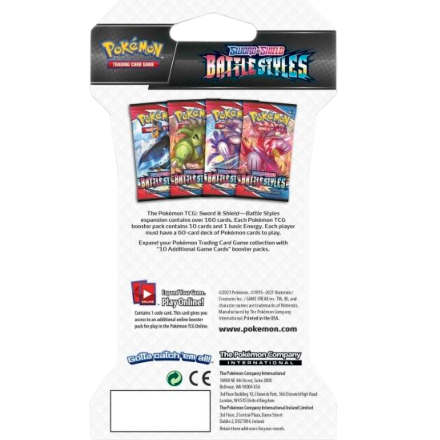 Pokémon TCG: Sword & Shield-Battle Styles Sleeved Booster Pack (10 Cards) - Double Strike Urshifu VMAX