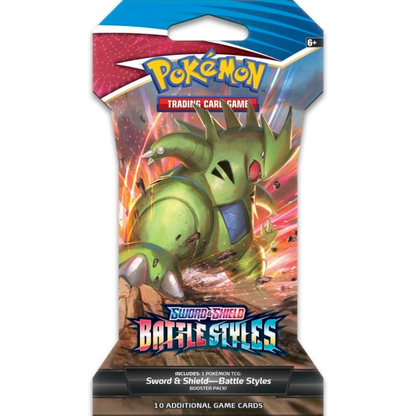 Pokémon TCG: Sword & Shield-Battle Styles Sleeved Booster Pack (10 Cards) - Tyranintar V