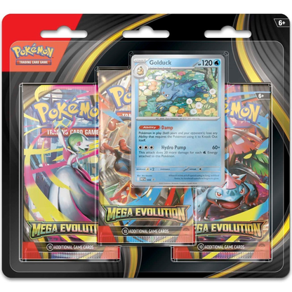 Pokémon TCG: Mega Evolution 3 Booster Packs & Golduck Promo Card