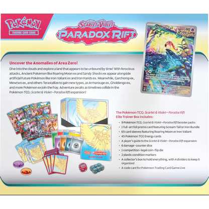 Pokémon TCG: Scarlet & Violet Paradox Rift Elite Trainer Box (Roaring Moon)
