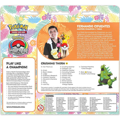 Pokemon TCG: 2024 World Championships Deck Fernando Cifuentes - Crushing Thorn