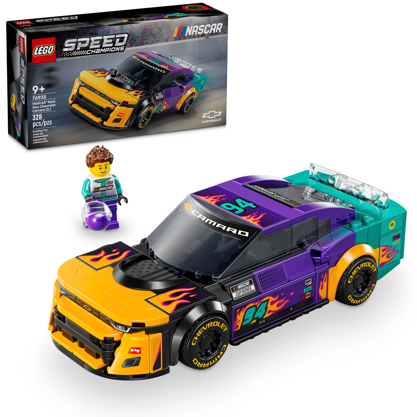 LEGO Speed Champions: NASCAR Next Gen Chevrolet Camaro ZL1 Building Set (76935)