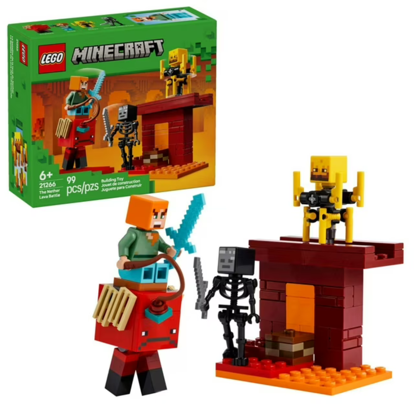 LEGO Minecraft: The Nether Lava Battle Building Set 21266