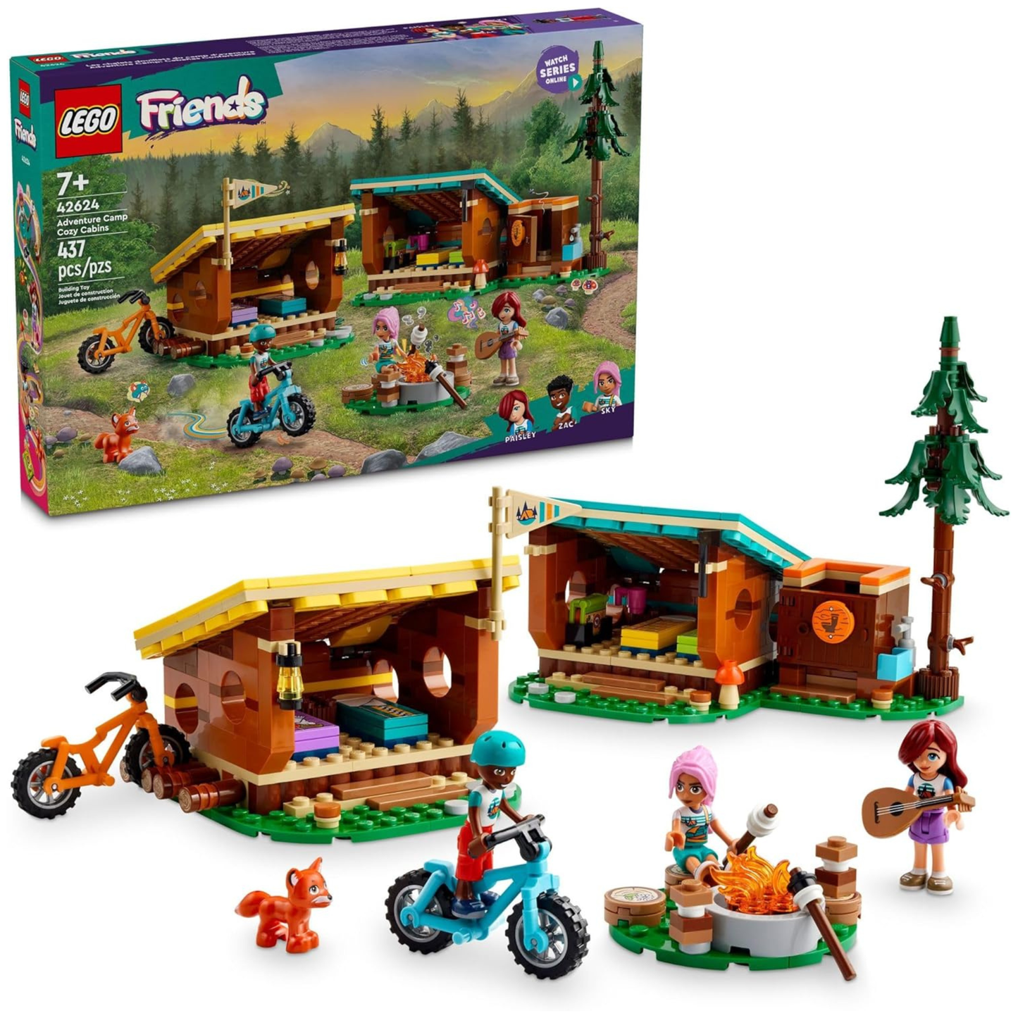 LEGO Friends: Adventure Camp Cozy Cabins Building Set 42624
