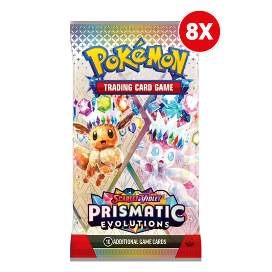 Pokémon TCG: Scarlet & Violet - Prismatic Evolution Booster Bundle (8 Packs)