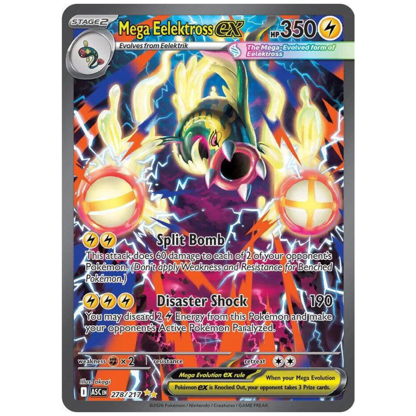 Mega Eelektross ex #278/217 - Ascended Heroes