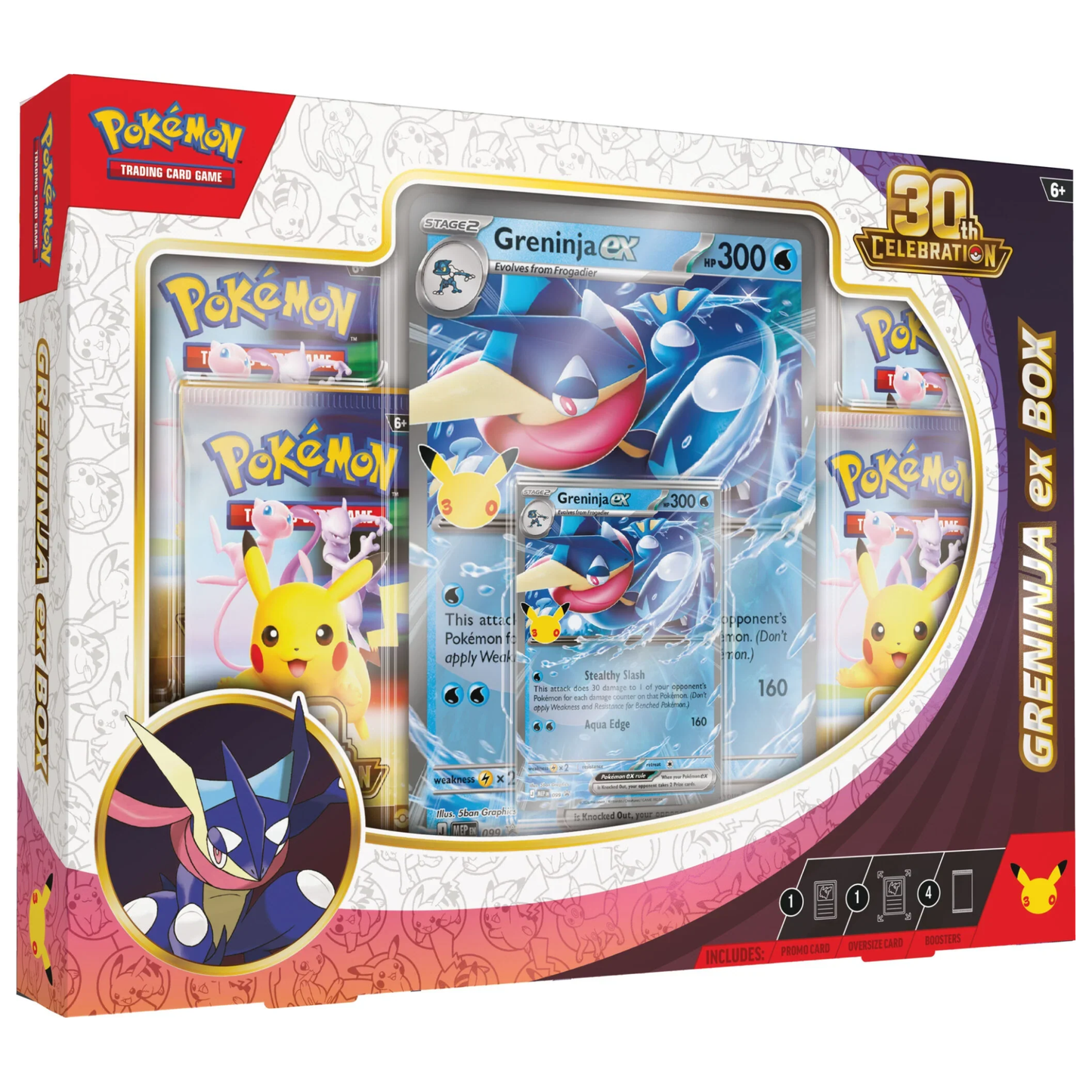 (PRE-ORDER) Pokémon TCG: 30th Celebration Pokémon ex Box – Greninja ex