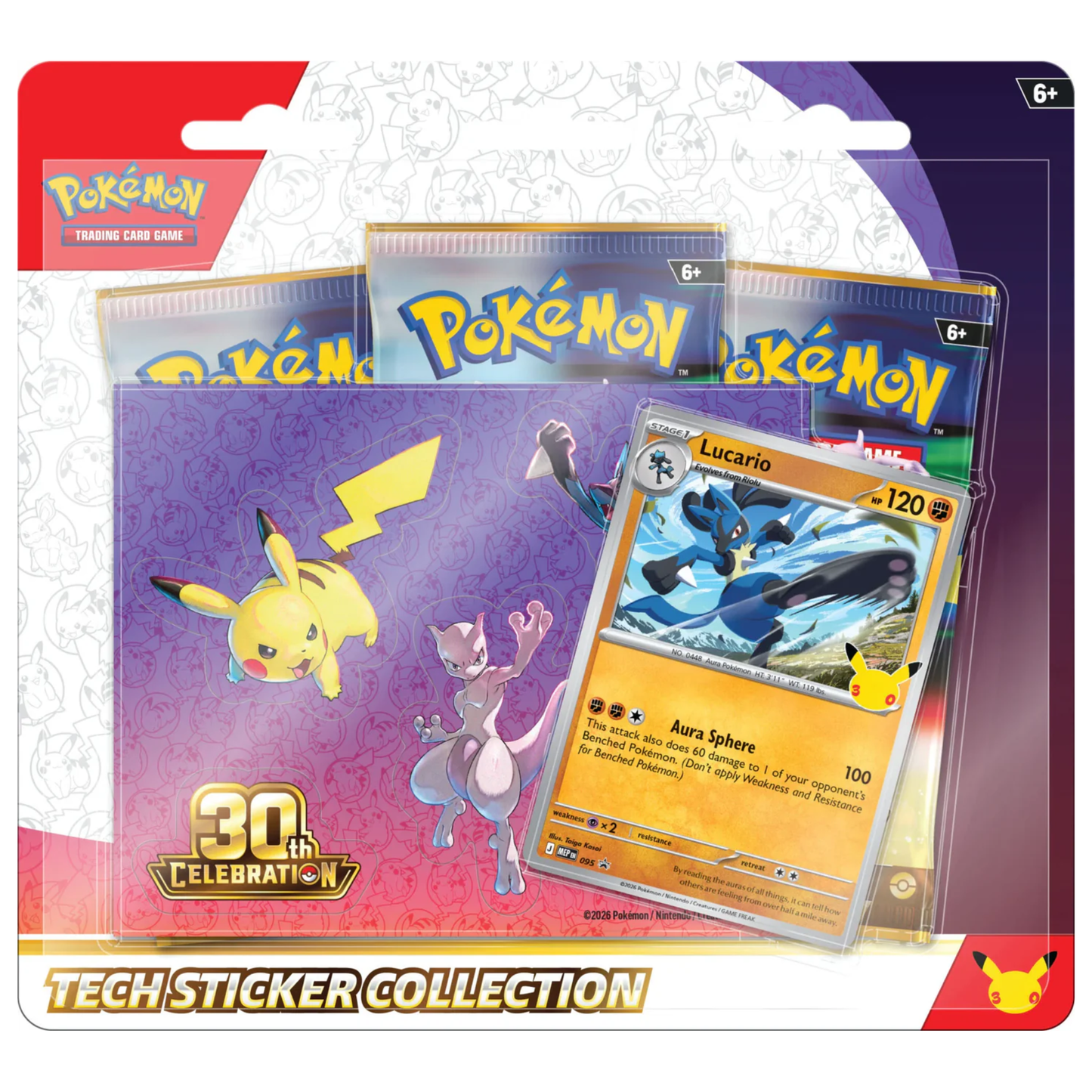 (PRE-ORDER) Pokémon TCG: 30th Celebration Tech Sticker Collection – Lucario