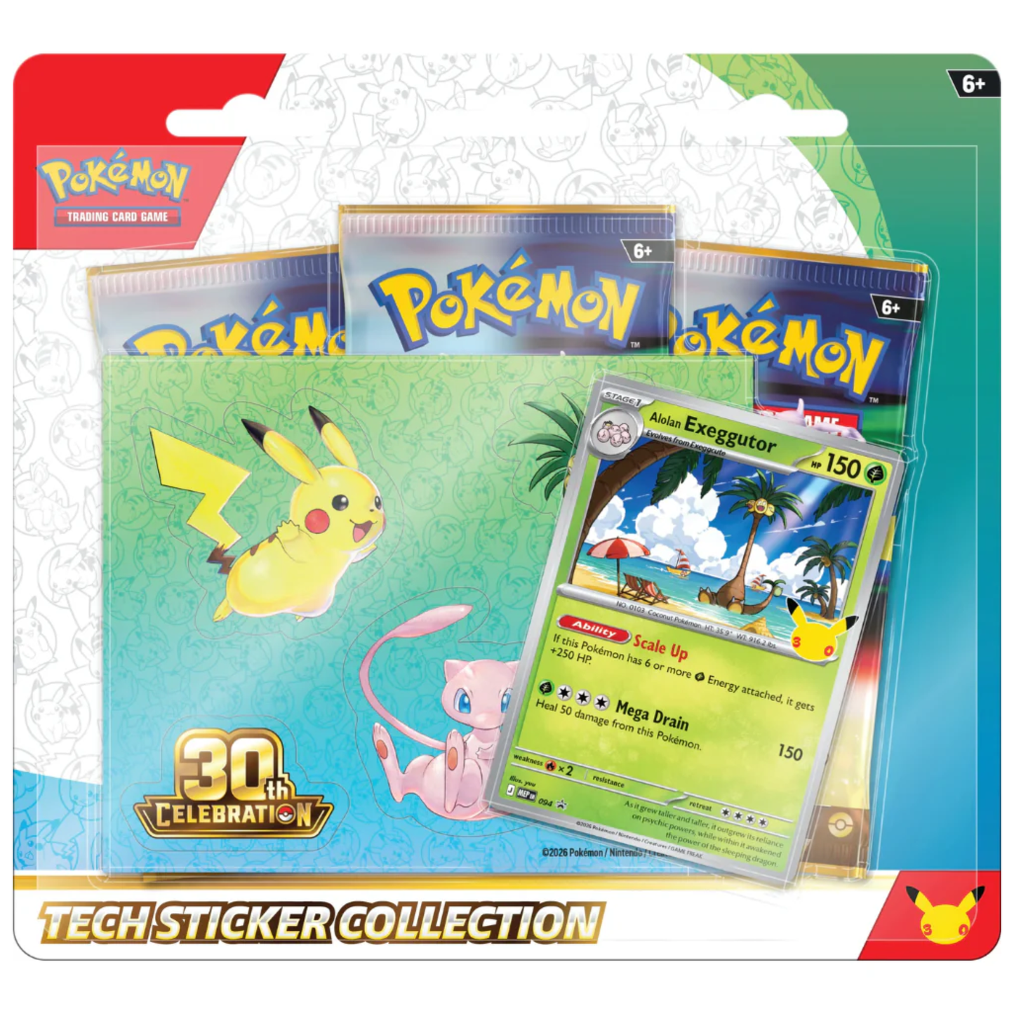 (PRE-ORDER) Pokémon TCG: 30th Celebration Tech Sticker Collection – Alolan Exeggutor