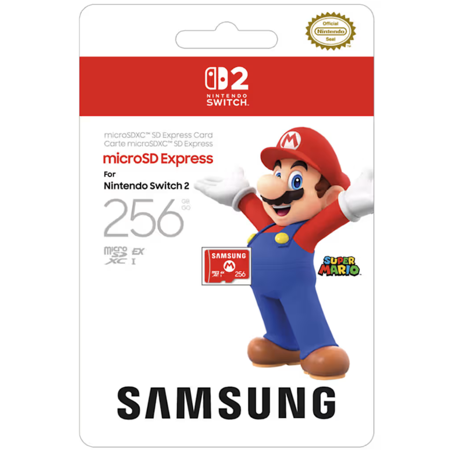 Samsung 256GB microSD Express Card for Nintendo Switch 2 — Super Mario Edition
