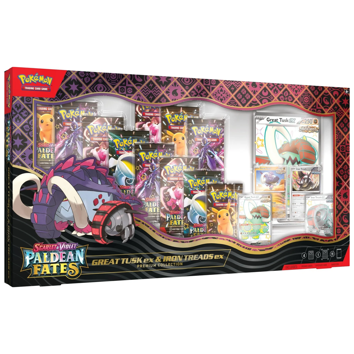 Pokémon TCG: Scarlet & Violet—Paldean Fates: Great Tusk ex & Iron Treads ex Premium Collection