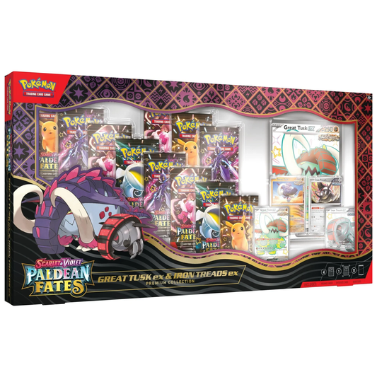Pokémon TCG: Scarlet & Violet—Paldean Fates: Great Tusk ex & Iron Treads ex Premium Collection