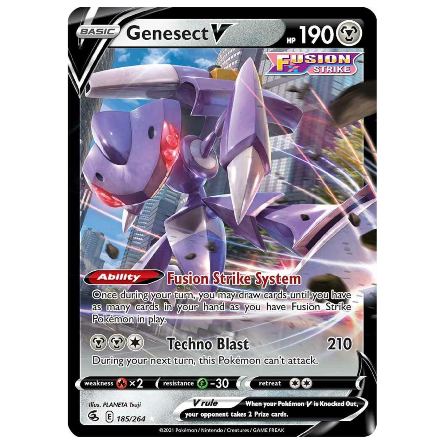 Pokémon TCG: Genesect V #185 [Holo] – Fusion Strike Single Card