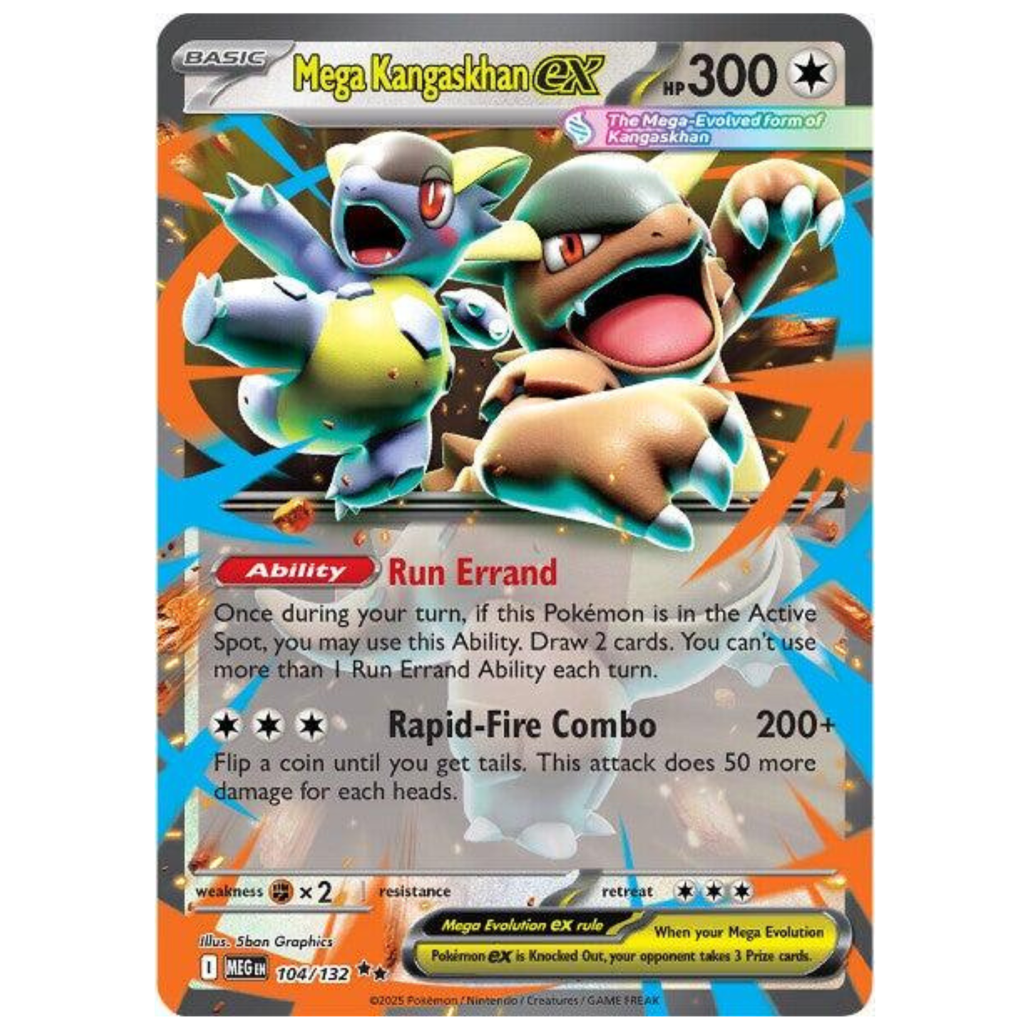 Pokémon TCG: Mega Kangaskhan ex #104 – Mega Evolution Single Card
