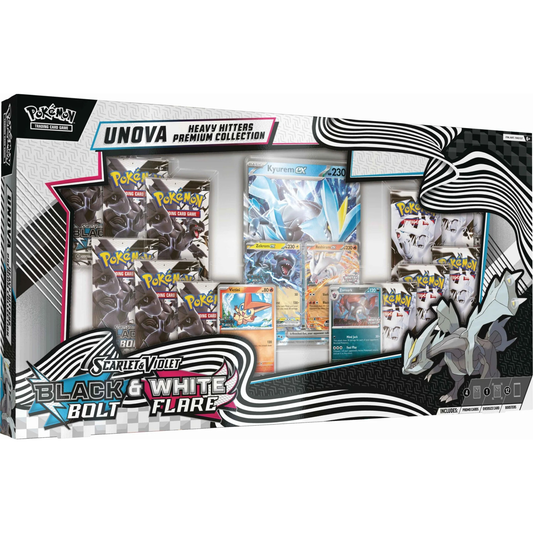 Pokémon TCG: Unova Heavy Hitters Premium Collection Scarlet & Violet - Black Bolt & White Flare