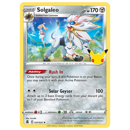 Pokémon TCG: Solgaleo #21 – Celebrations Single Card