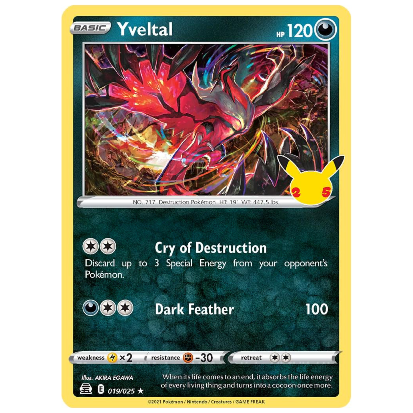 Pokémon TCG: Yveltal #19 – Celebrations Single Card