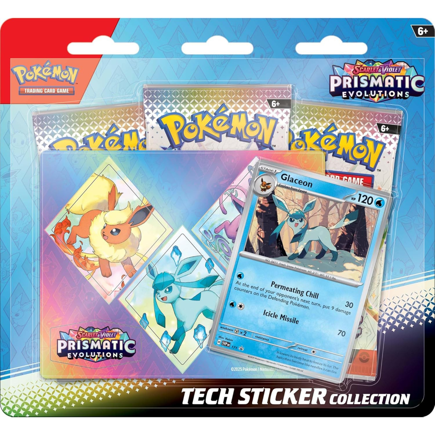 Pokémon TCG: Scarlet & Violet—Prismatic Evolutions Tech Sticker Collection - Glaceon