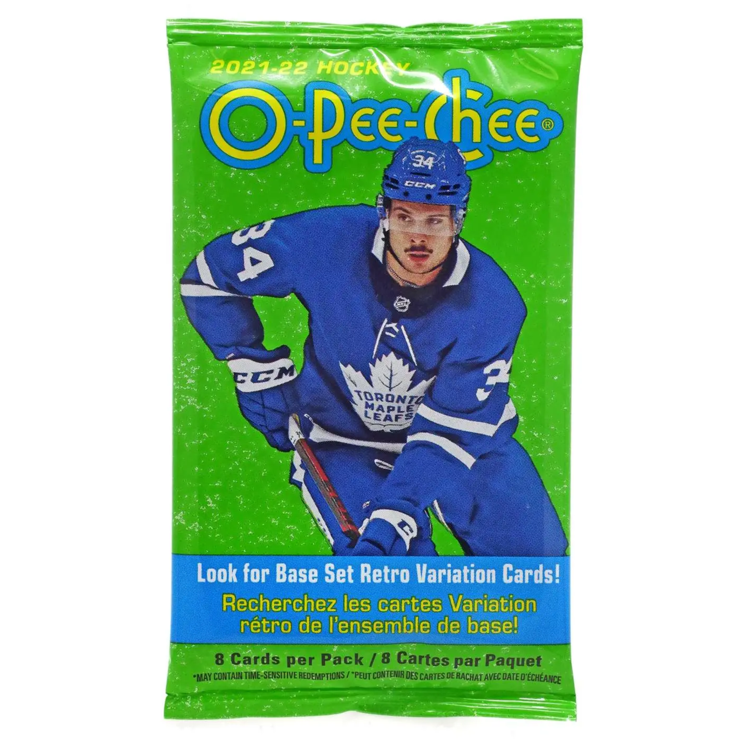 2021-22 Upper Deck O-Pee-Chee Hockey Pack (8 Cards)
