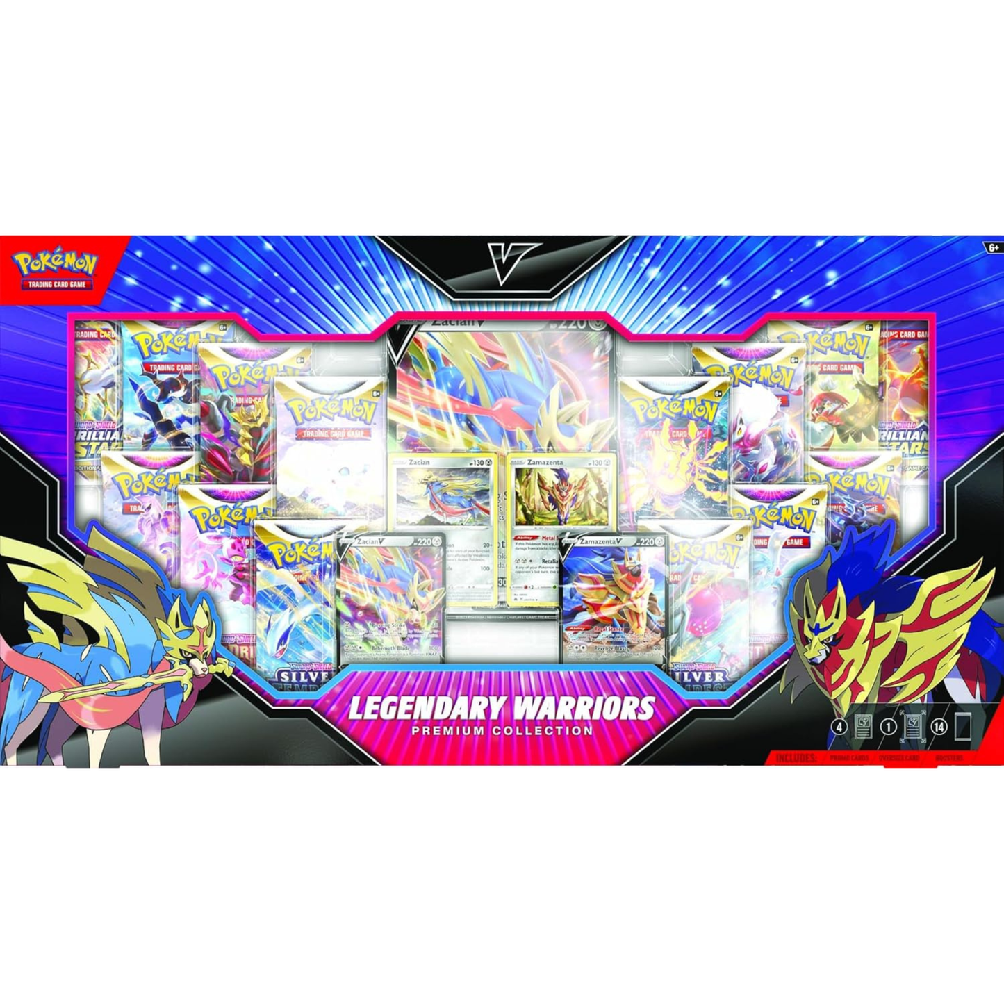 Pokemon TCG: Sword & Shield-Legendary Warriors Premium Collection Box
