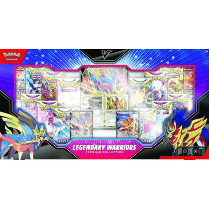 Pokemon TCG: Sword & Shield-Legendary Warriors Premium Collection Box
