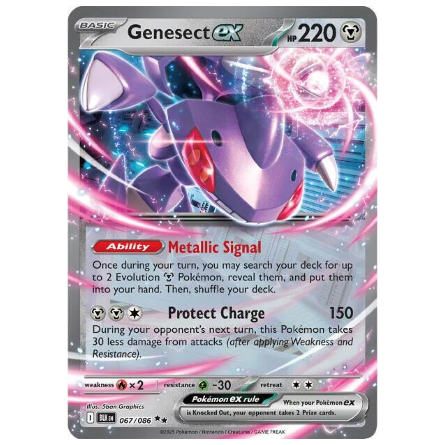 Pokémon TCG: Genesect ex #67 – Black Bolt Single Card