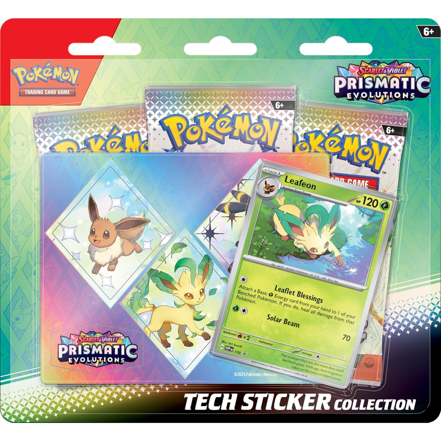 Pokémon TCG: Scarlet & Violet—Prismatic Evolutions Tech Sticker Collection - Leafeon