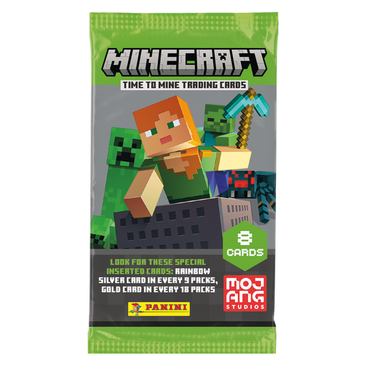 Panini Minecraft "Time to Mine" Trading Cards Pack (8 Cards)