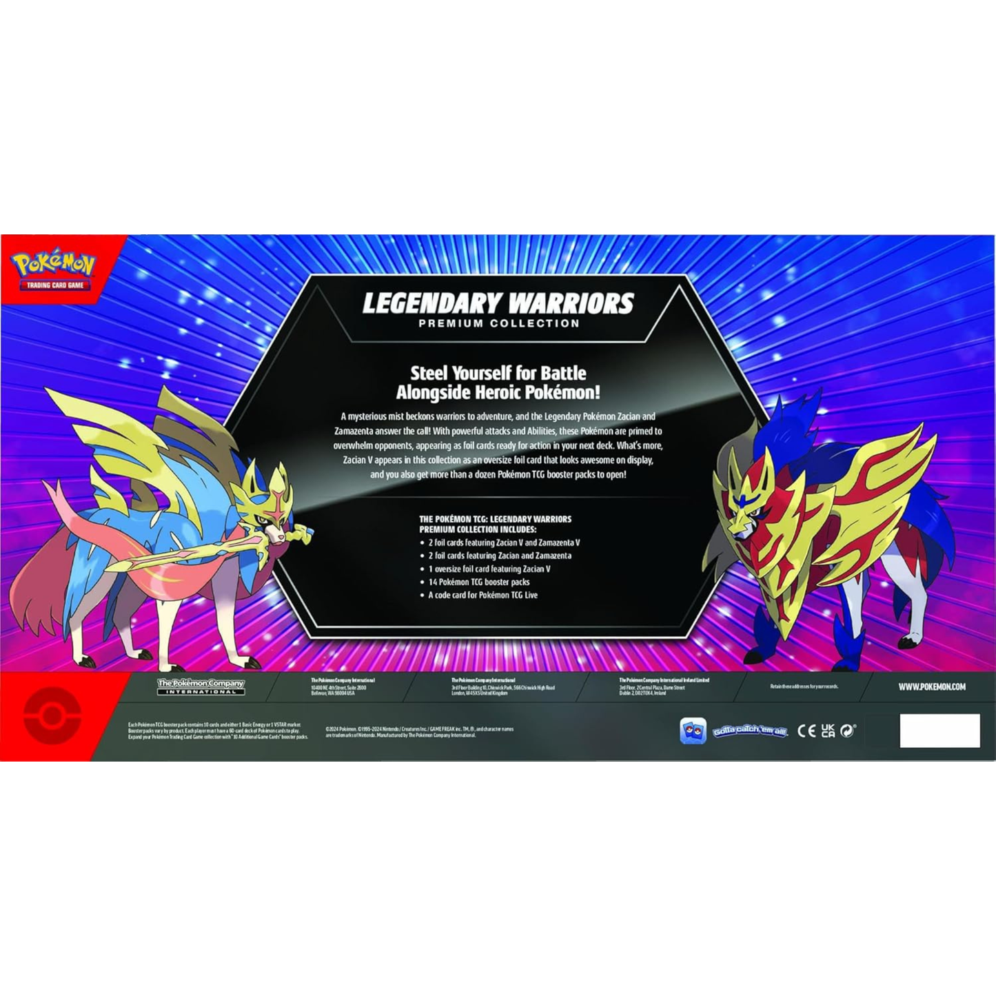 Pokemon TCG: Sword & Shield-Legendary Warriors Premium Collection Box