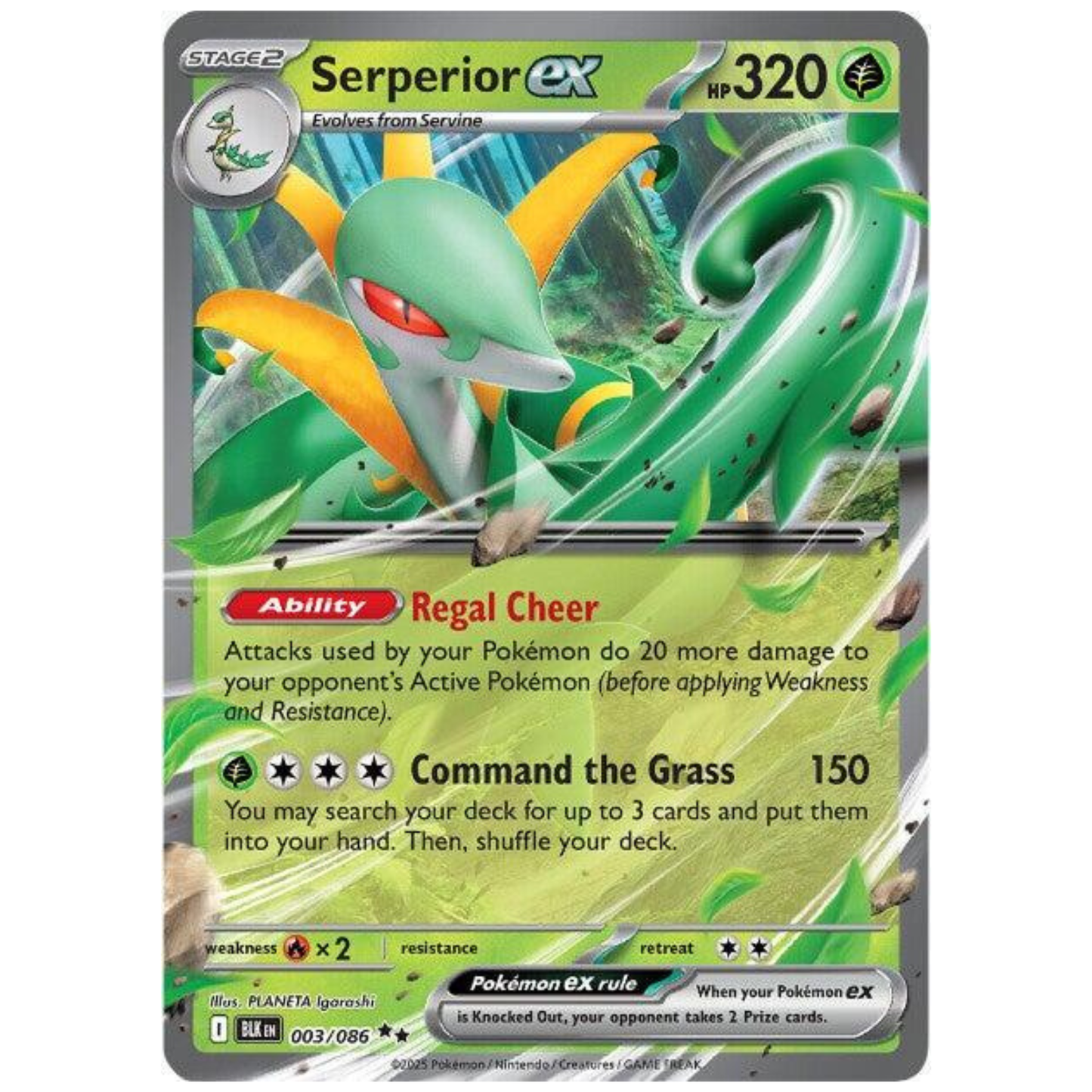 Pokémon TCG: Serperior ex #3 – Black Bolt Single Card