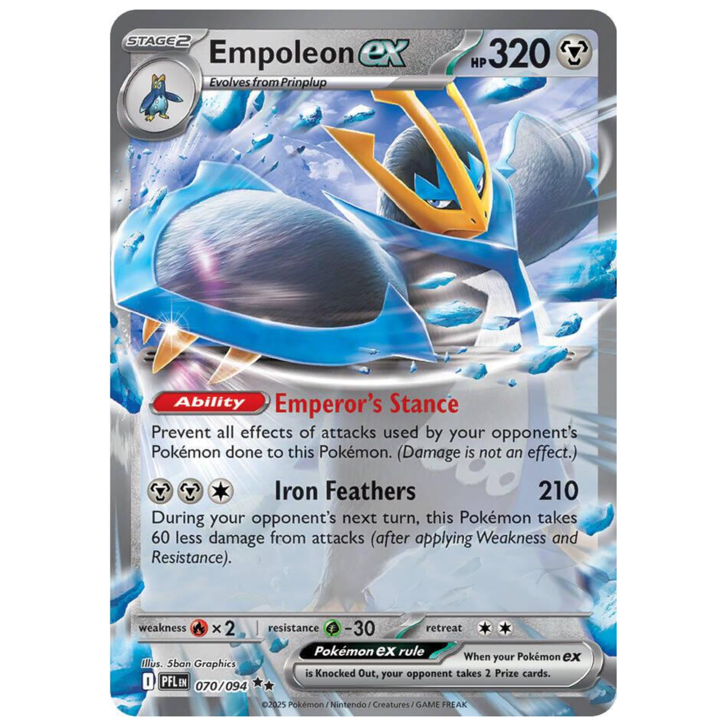 Pokémon TCG: Empoleon ex #70 – Phantasmal Flames Single Card