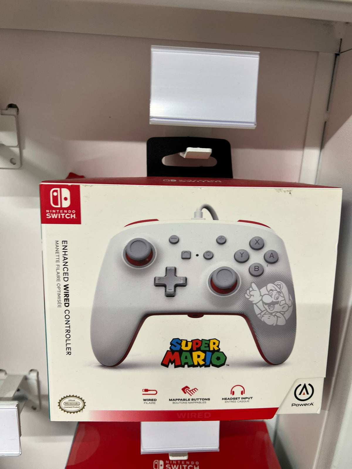 PowerA Enhanced Wired Controller – Super Mario Grey Edition
