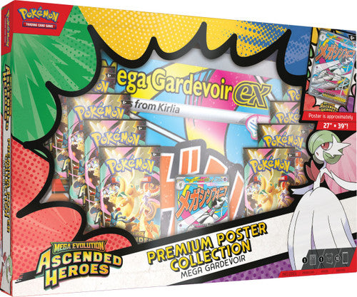 Pokémon TCG Mega Evolution Ascended Heroes Premium Poster Collection Mega Gardevoir ex box