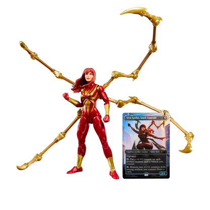 Hasbro Marvel Legends Spider-Man Magic: The Gathering Mary Jane Watson (Iron Spider) Action Figure – Foil Trading Card Included