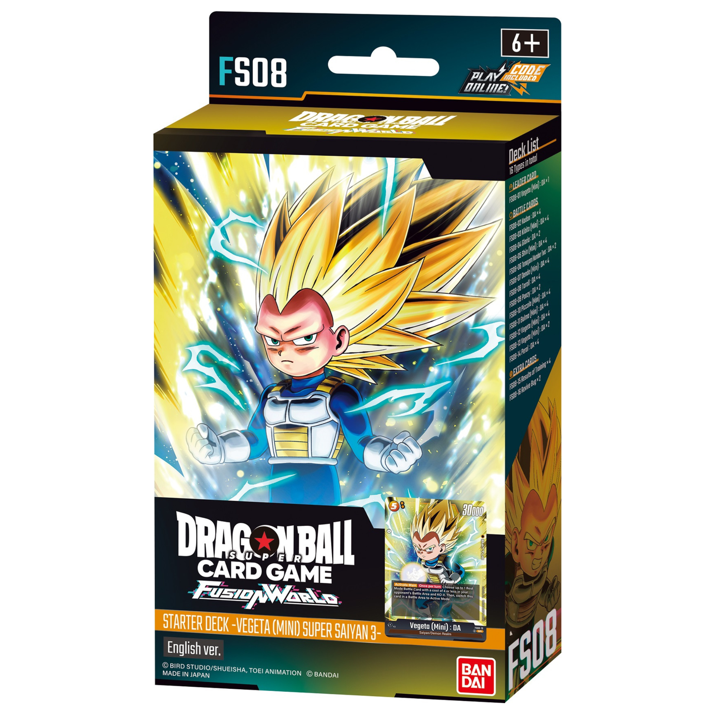 Dragon Ball Super Card Game Fusion World Start Deck - Vegeta Mini : Super Saiyin 3