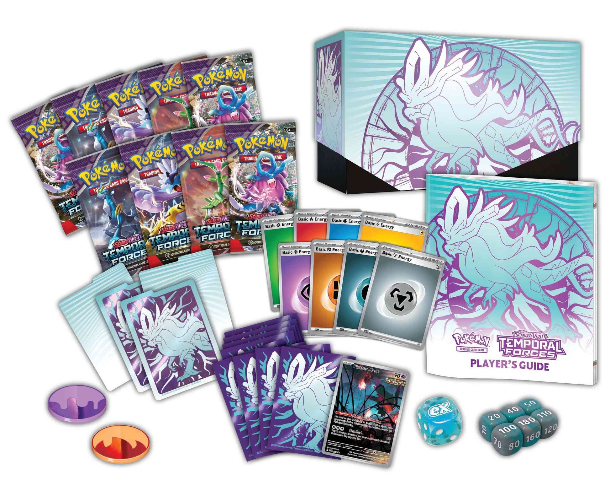Pokémon TCG Scarlet & Violet Temporal Forces Elite Trainer Box back
